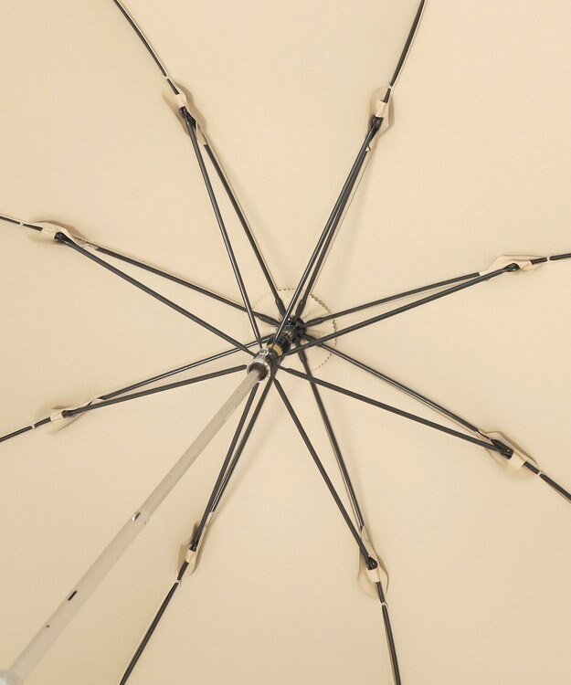 MOONBAT 【軽量】PAUL & JOE 晴雨兼用日傘 長傘 ワンポイントヌネット 一級遮光 遮熱 UV ベージュ