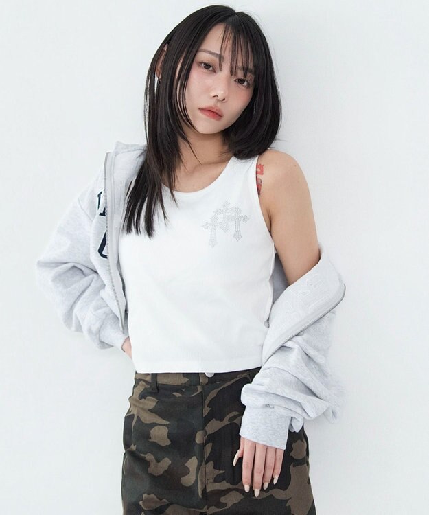 WEGO 【カップ付き】グラフィックカップインタンク 柄9