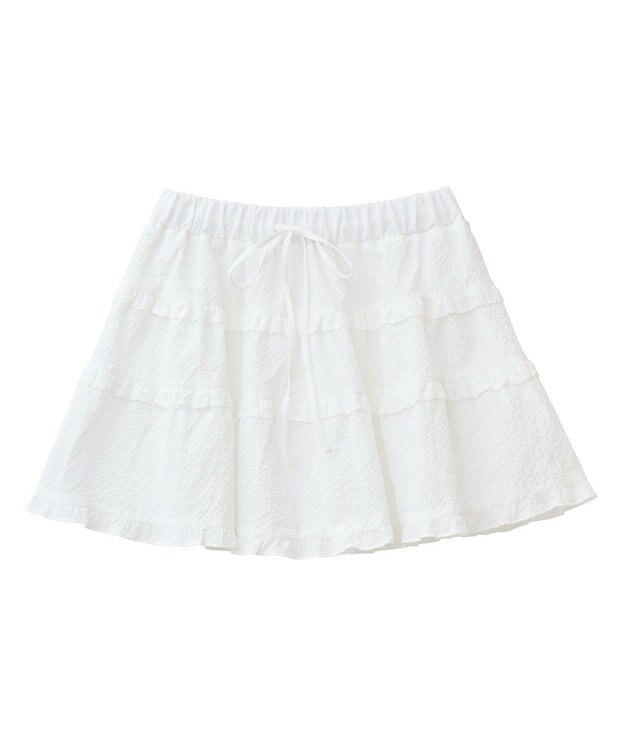 earth music&ecology ティアードミニスカート Off White
