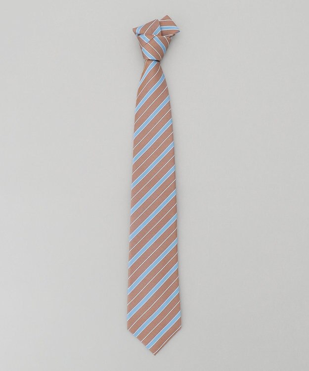 GOTAIRIKU 【日本製】シルク ネクタイ_ストライプ ベージュ系1