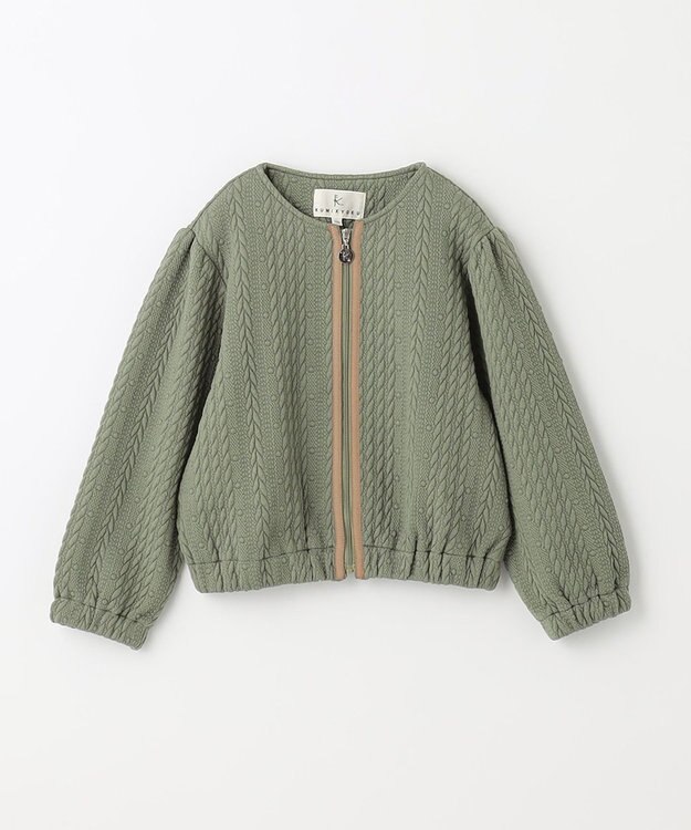 組曲 KIDS 【110-140cm】ホイップキルト ブルゾン カーキ系