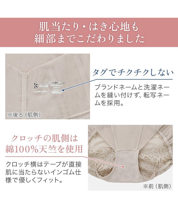 BRADELIS New York 【カヤビューティーラボ】レーシーハイウエストショーツ24 シアーグレージュ