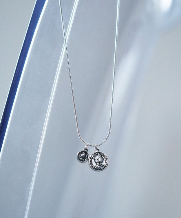 YECCA VECCA ステンレスコインネックレス Silver