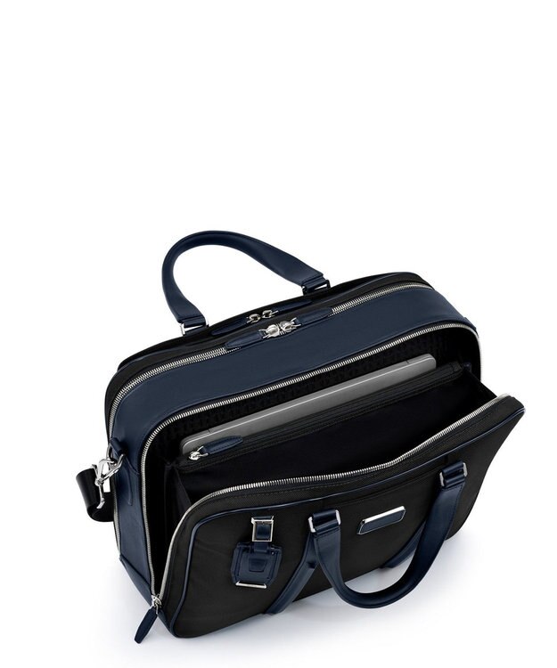 TUMI JARVIS デラックス・ラップトップ・ブリーフ ブラック/ネイビー