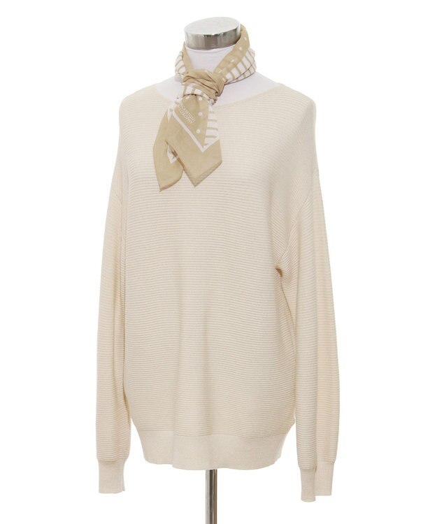 MOONBAT 【洗える/日本製】MACKINTOSH PHILOSOPHY チェックロゴ コットンスカーフ 65cm×65cm ベージュ