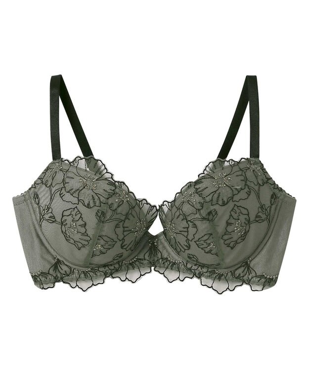 AMPHI ブラジャー パーソナル設計 脇高 背中の段差が出にくい 【stylist 4U スタイリストフォーユー】 A～Gカップまで対応 大きいサイズ ブラ BYJ383 アンフィ／ワコール カラシ