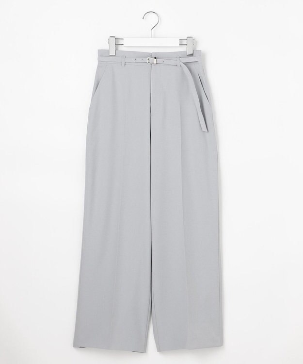 ANY SIS L スマートビューティストレッチベルト ワイドパンツ グレー