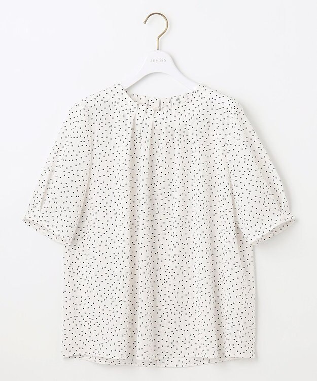 ANY SIS 【美人百花6月号掲載】シアーストライプ ブラウス オフドット