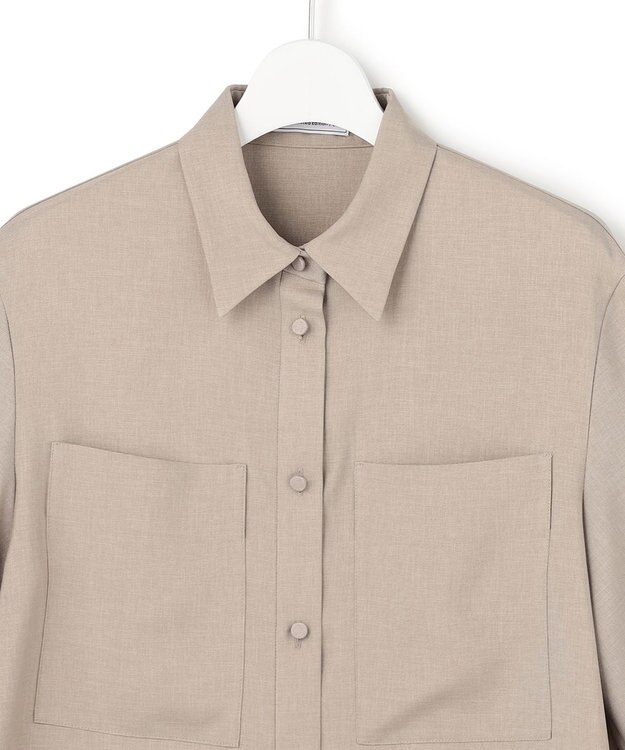 ICB 【WEB＆一部店舗限定】SerikaWorsted シャツブラウス ベージュカーキ