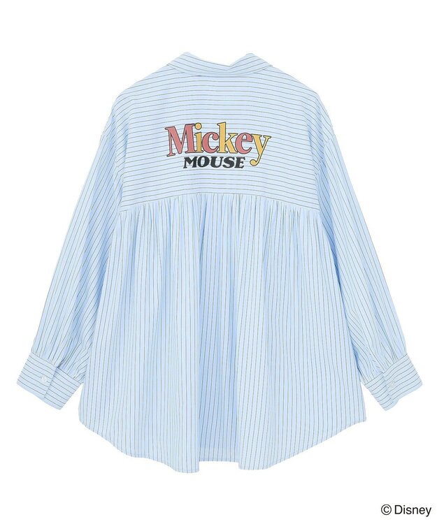 Green Parks ミッキー＆フレンズ／オーバーサイズシャツ Sax