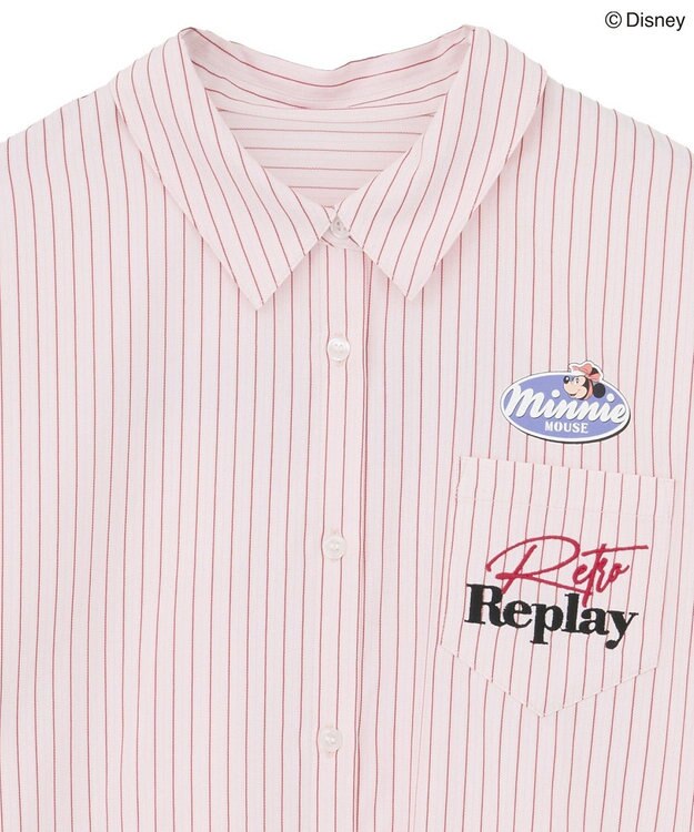 Green Parks ミッキー＆フレンズ／オーバーサイズシャツ Pink