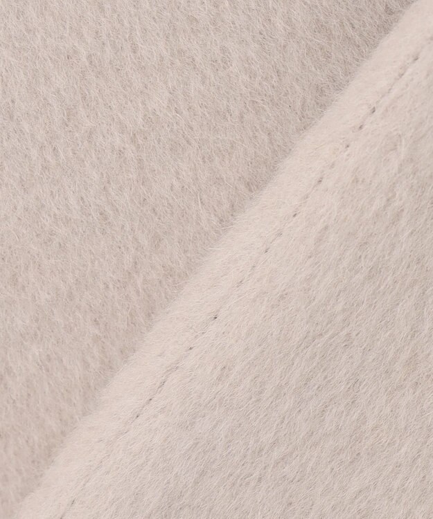 J.PRESS LADIES L アンゴラビーバー ノーカラーコート ベージュ系