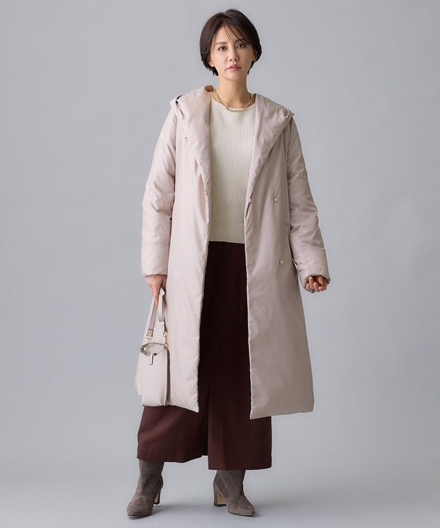 自由区 L 【洗える】ウールカシミヤブレンドプルオーバー ニット シャンパンベージュ