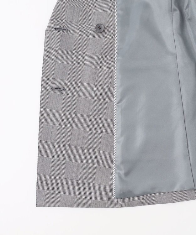 J.PRESS LADIES T/R/Wグレンチェック ダブル ジャケット ライトグレー系3