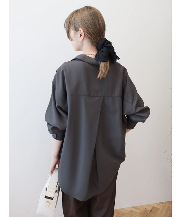 AMERICAN HOLIC イージーケアバックタックシャツ Charcoal Gray