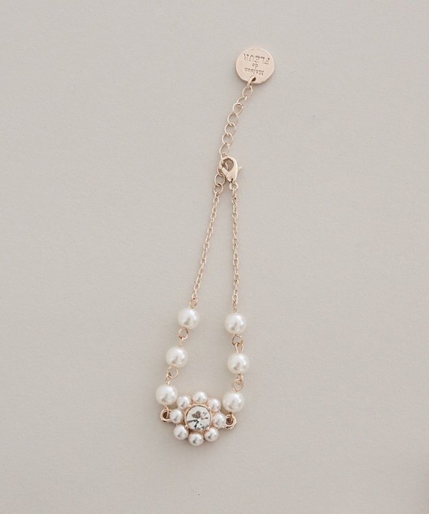 Maison de FLEUR パールフラワーブレスレット Pink Gold