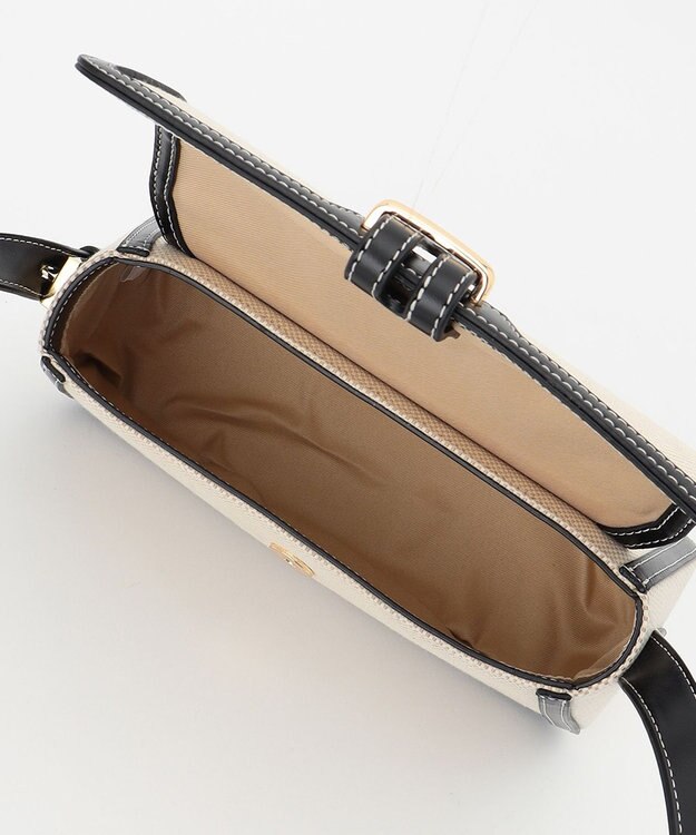 23区 【CLASSY.6月号掲載】キャンバスコンビ ショルダーバッグ ホワイト×ブラック