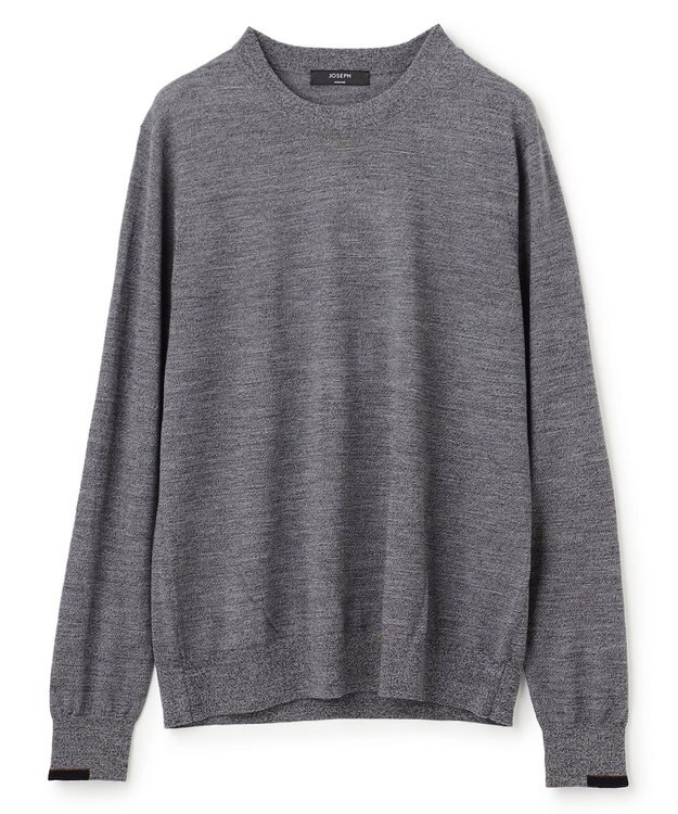 JOSEPH HOMME ウォッシャブルメリノ　クルーネックニット ライトグレー系