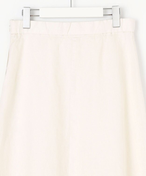 自由区 【XSサイズ～/洗える/セット可】エンブロイダリーリネン フレアスカート アイボリー系