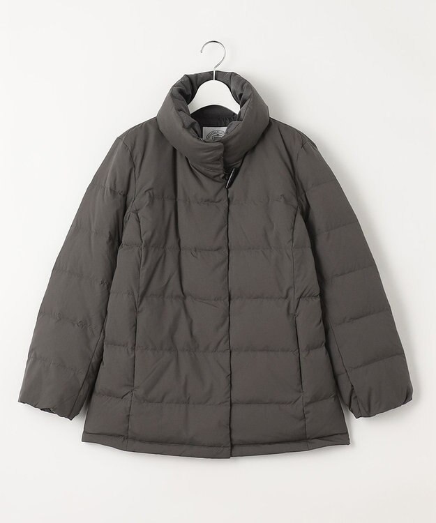J.PRESS LADIES ブラッシュドマルチポリ ショート ダウンコート グレー系