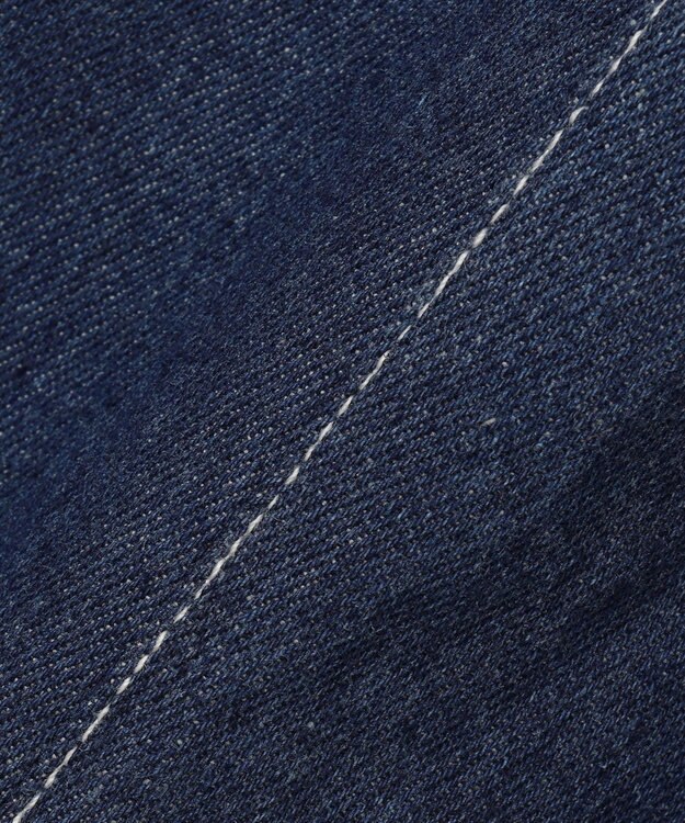 Feroux 【洗える】プリーツデニム スカート ネイビー系