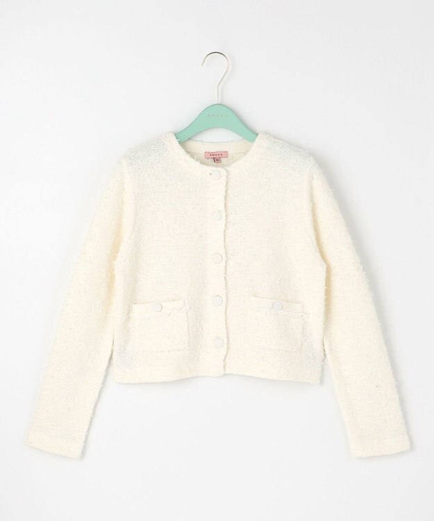 TOCCA 【洗える！】UNSNARL TWEED ニットカーディガン ホワイト系