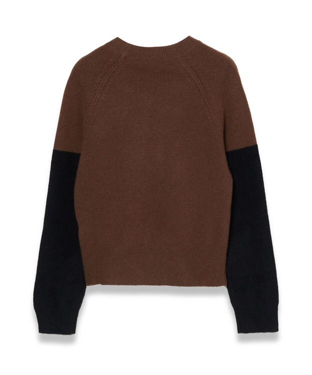 JOSEPH 【洗える】ブラッシュドカシミヤ　ラウンドネックニット Arabica/Black