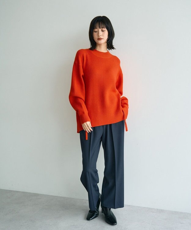 YECCA VECCA レースアップニット Red