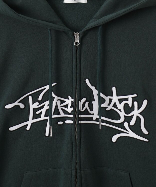 WEGO ワッペンロゴジップパーカー ダークグリーン