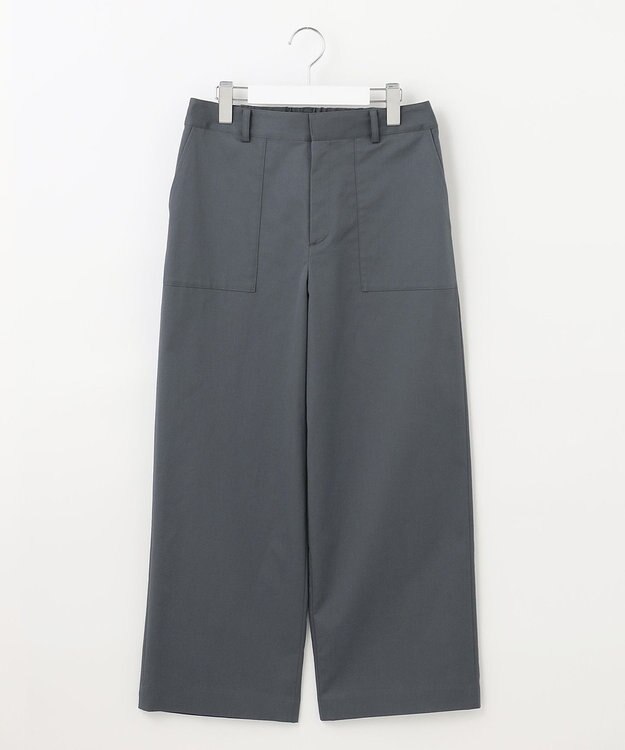 J.PRESS LADIES 【洗える】 ストレッチツイル セミワイド ベイカー パンツ グレー系