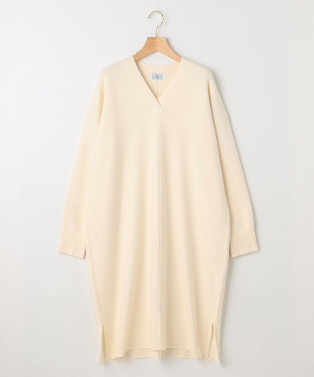 組曲 Aラインリラクシーニット ワンピース アイボリー系