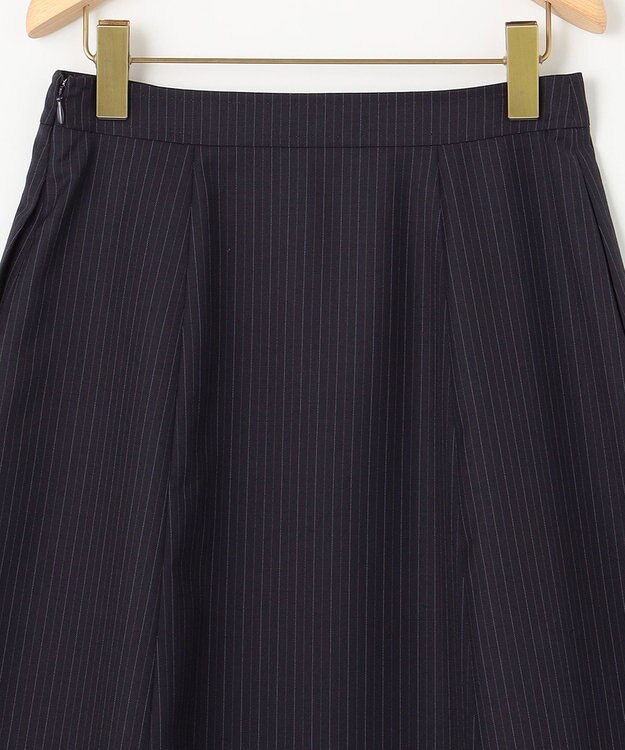 組曲 【セットアップ対応可】T/Wスーティング セミフレアスカート ネイビー系1