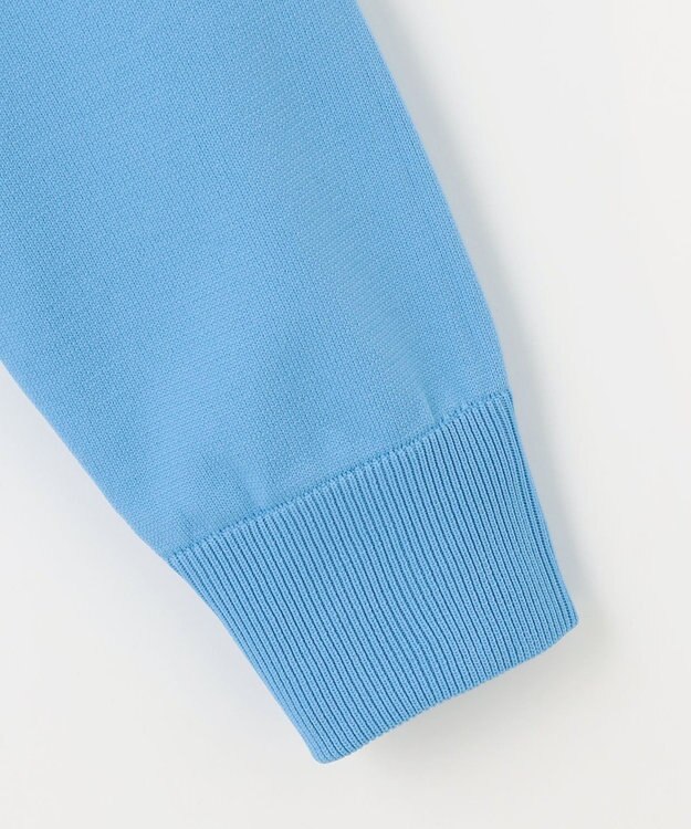 23区GOLF 【MEN】【ウォッシャブル】ロゴインターシャ ポリエステルニット スカイブルー系