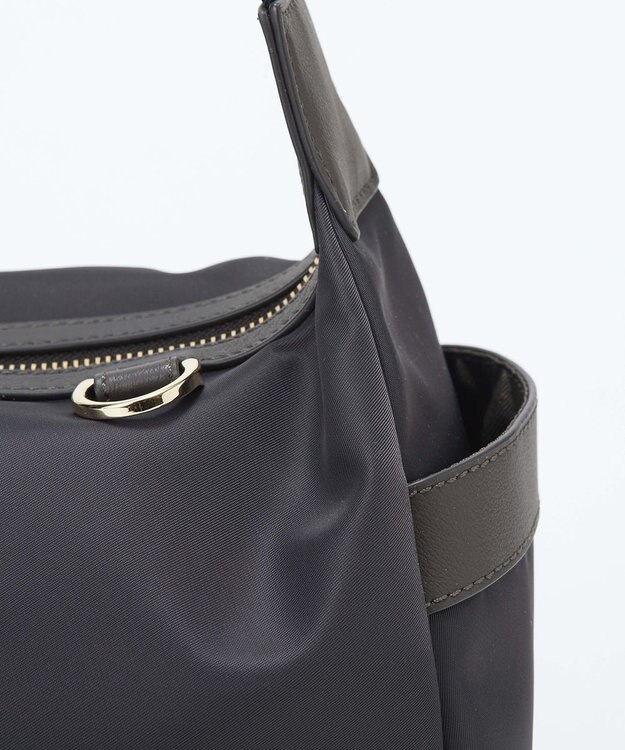 TOPKAPI 【TREASURE TOPKAPI】ナイロン ストライプ ベルト ショルダー バッグ ミディアムグレー