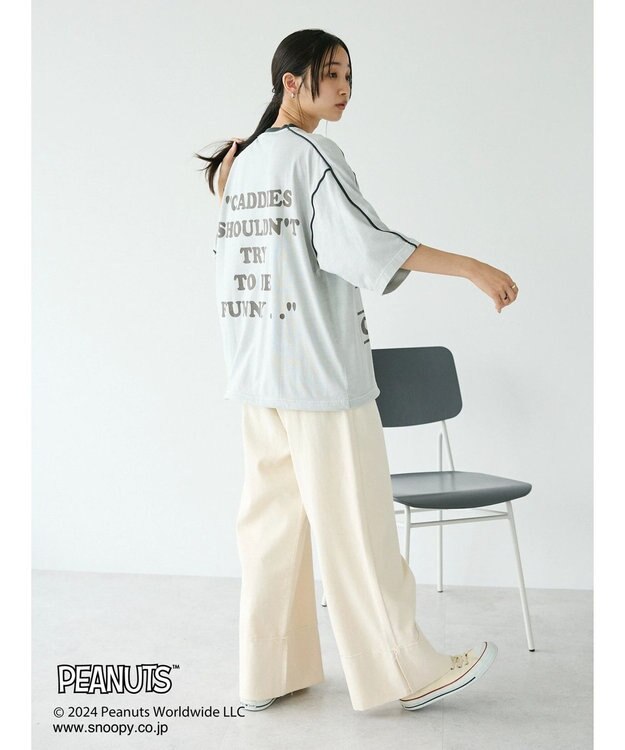 CRAFT STANDARD BOUTIQUE 【ユニセックス】PEANUTS/スヌーピー ゲームシャツTEE Light Gray