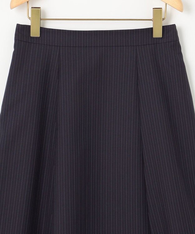 組曲 【セットアップ対応可】T/Wスーティング セミフレアスカート ネイビー系1