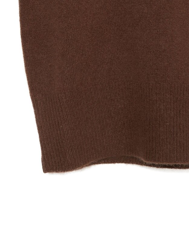 JOSEPH 【洗える】ブラッシュドカシミヤ　ラウンドネックニット Arabica/Black