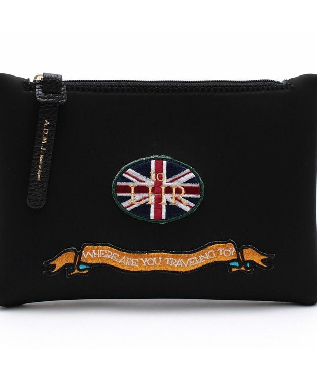 A.D.M.J. 【魔法の様に軽い】マジックライト/コード刺しゅうフラットポーチ2セット(S・LL) NE/AZU