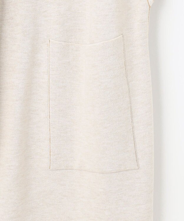 自由区 【洗える】リバーシブルニットジレ キャメル系