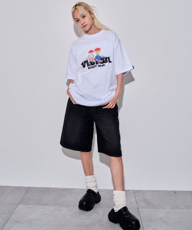 WEGO 【ユニセックス着用ITEM/MLサイズ展開】別注VISIONベアグラフィックT（SS） ホワイト