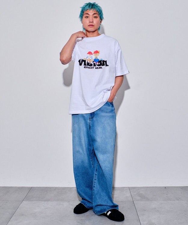 WEGO 【ユニセックス着用ITEM/MLサイズ展開】別注VISIONベアグラフィックT（SS） ホワイト