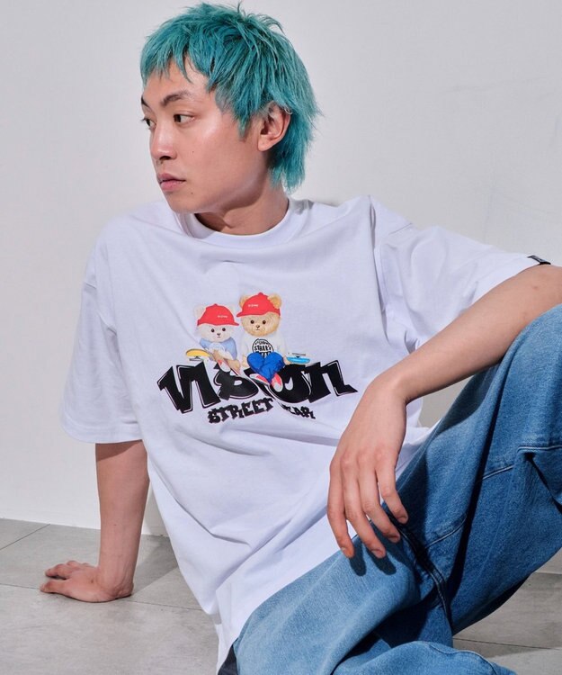 WEGO 【ユニセックス着用ITEM/MLサイズ展開】別注VISIONベアグラフィックT（SS） ホワイト