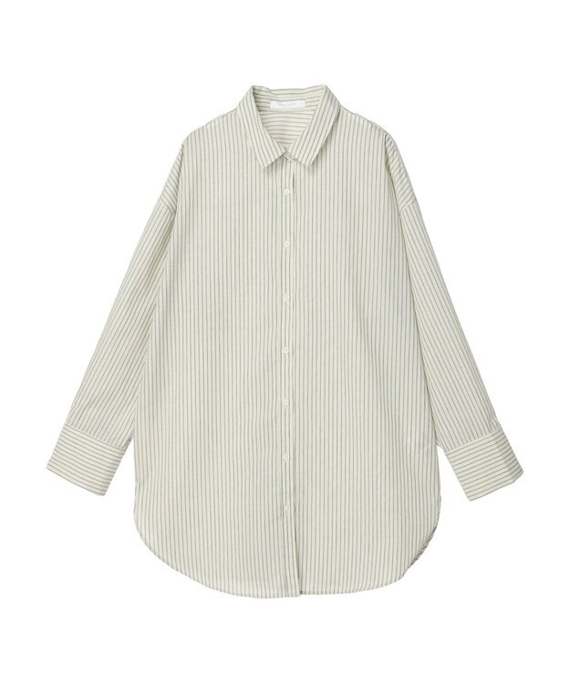 Green Parks ゆったり衿つきシャツ Stripe