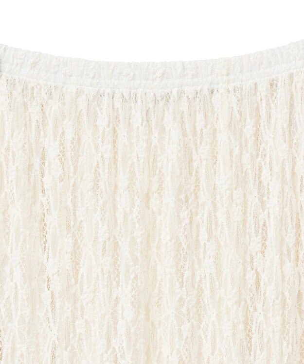 Green Parks ２ＷＡＹパネル切り替えレースフレアスカート Ivory