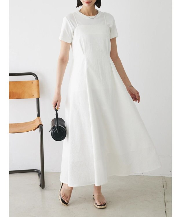 Green Parks バックデザインキャミワンピース Off White