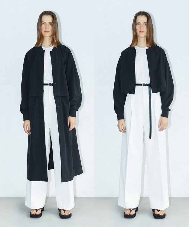 uncrave 【撥水・洗濯機洗い可】プルーフ ナイロン 3WAYコート（uncrave WHITE） ブラック