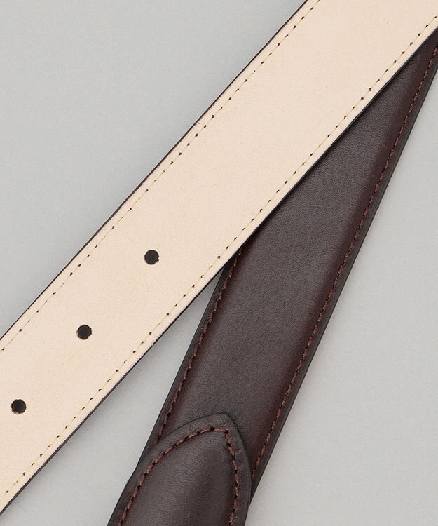 GOTAIRIKU 定番【アノネイ社】日本製 ボックスカーフ ドレスベルト（24年モデル） ダークブラウン系