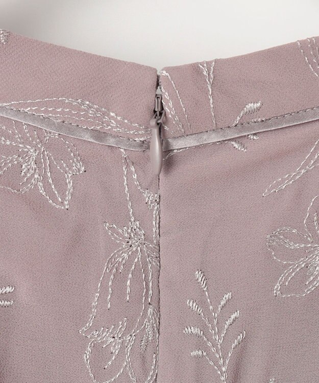 ANY SIS 【Lily Calin】ラインエンブロイダリー ドレス ピンク