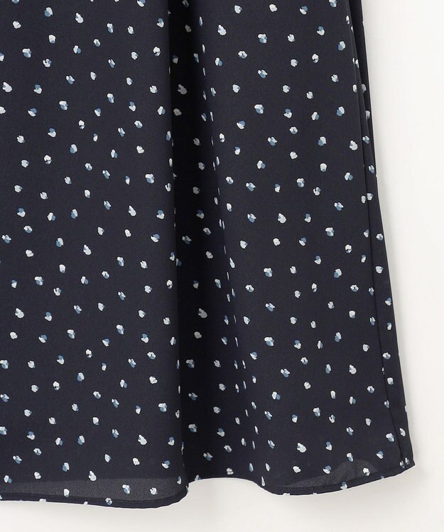 J.PRESS LADIES S 【洗える】ドット フラワープリント ワンピース ネイビー系5