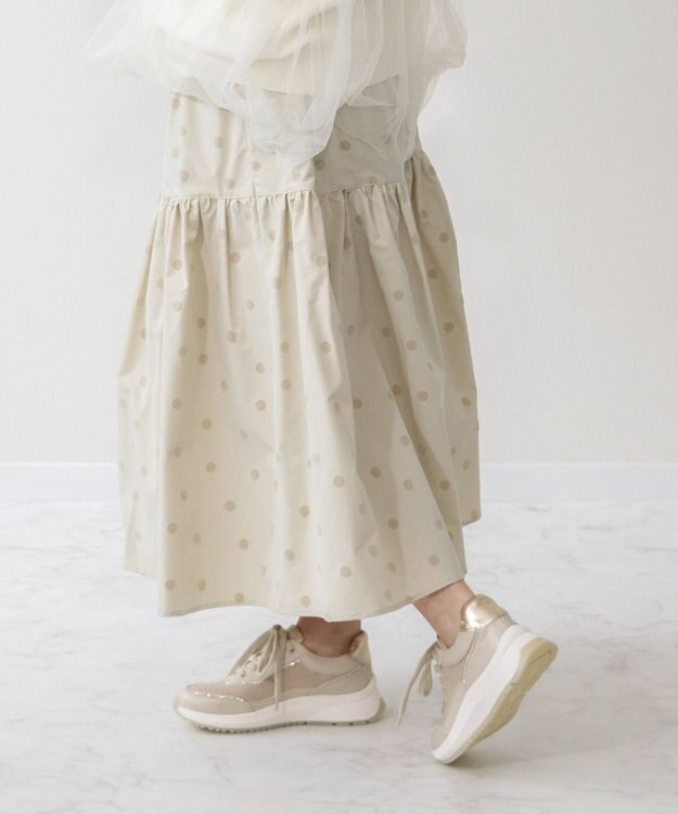 Bridget Birkin 【Bridget Birkin】ビジューレーンコンビスニーカー ベージュコンビ